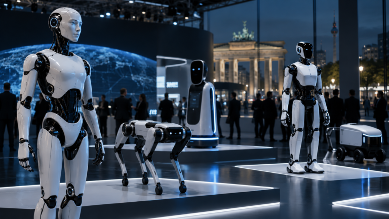 Humanoid and autonomous robots presented at IFA 2026 in Berlin